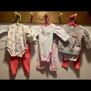 Three girls 0-3m outfits